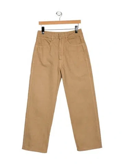 Pre-owned Lemaire High-rise Straight Leg Jeans In Neutral