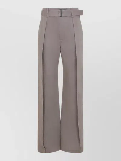 Lemaire High-rise Straight-leg Trousers In Gray
