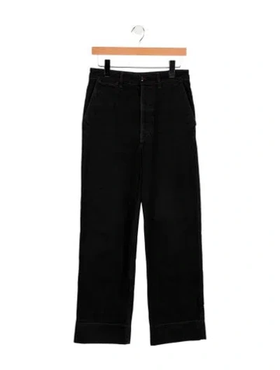 Pre-owned Lemaire High-rise Wide Leg Jeans In Black