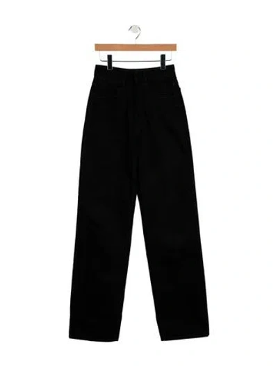 Pre-owned Lemaire High-rise Wide Leg Jeans In Black