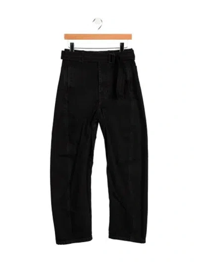 Pre-owned Lemaire High-rise Wide Leg Jeans In Black