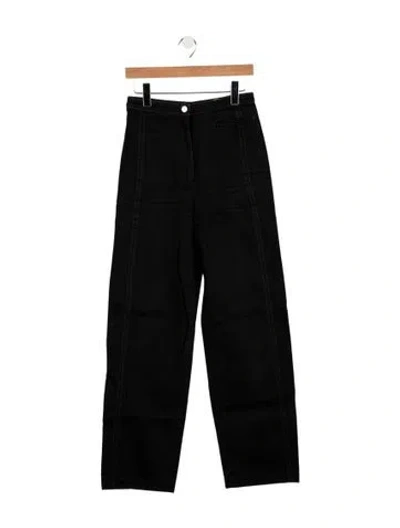 Pre-owned Lemaire High-rise Wide Leg Jeans In Black