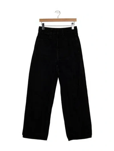 Pre-owned Lemaire High-rise Wide Leg Jeans In Black