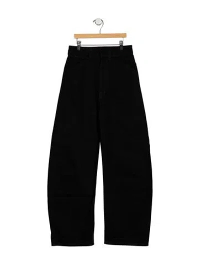Pre-owned Lemaire High-rise Wide Leg Jeans In Black