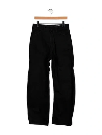 Pre-owned Lemaire High-rise Wide Leg Jeans In Black