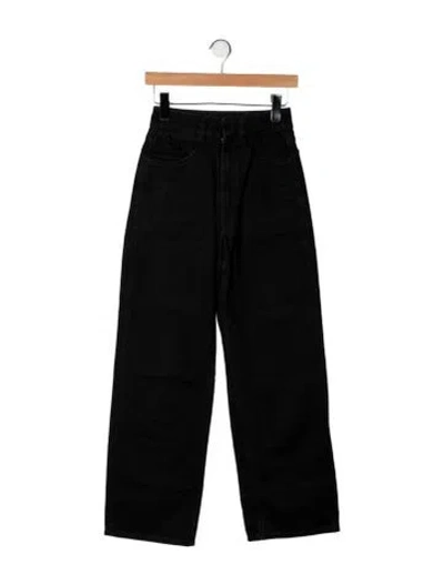 Pre-owned Lemaire High-rise Wide Leg Jeans In Black