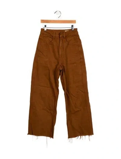 Pre-owned Lemaire High-rise Wide Leg Jeans In Brown