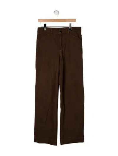 Pre-owned Lemaire High-rise Wide Leg Jeans In Brown