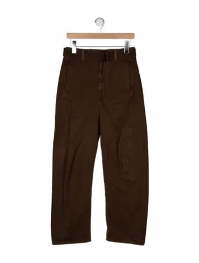 Pre-owned Lemaire High-rise Wide Leg Jeans In Brown