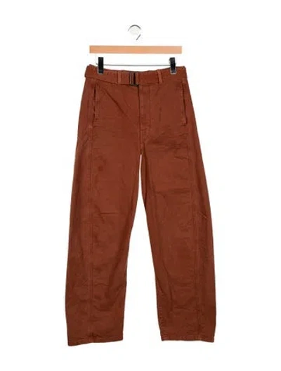 Pre-owned Lemaire High-rise Wide Leg Jeans In Brown