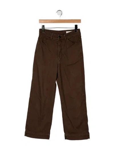 Pre-owned Lemaire High-rise Wide Leg Jeans In Brown