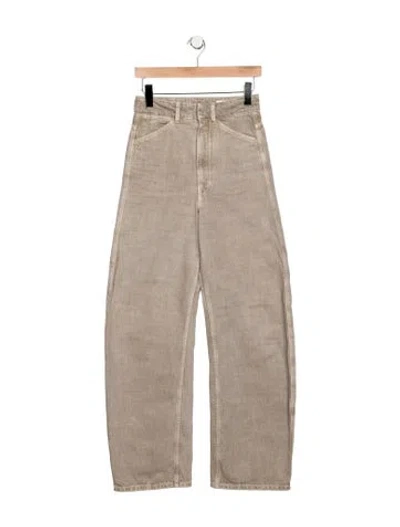 Pre-owned Lemaire High-rise Wide Leg Jeans In Gray