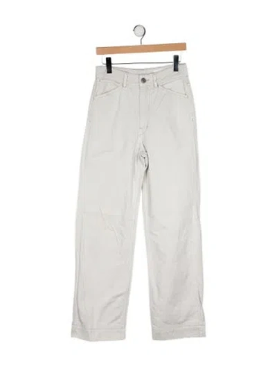 Pre-owned Lemaire High-rise Wide Leg Jeans In Green