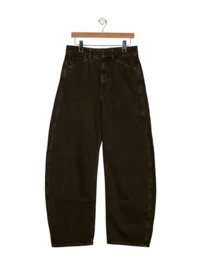 Pre-owned Lemaire High-rise Wide Leg Jeans In Green