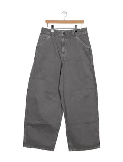 Pre-owned Lemaire High-rise Wide Leg Jeans In Grey