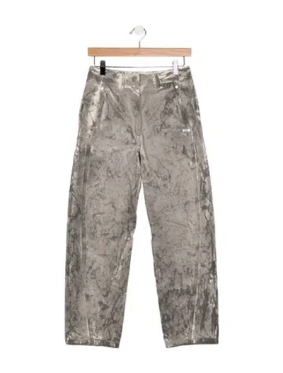 Pre-owned Lemaire High-rise Wide Leg Jeans In Grey
