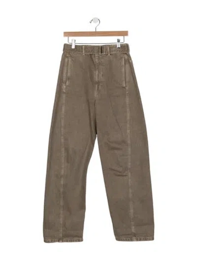 Pre-owned Lemaire High-rise Wide Leg Jeans In Grey