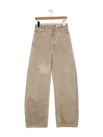 Pre-owned Lemaire High-rise Wide Leg Jeans In Neutral