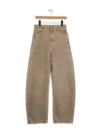 Pre-owned Lemaire High-rise Wide Leg Jeans In Neutral