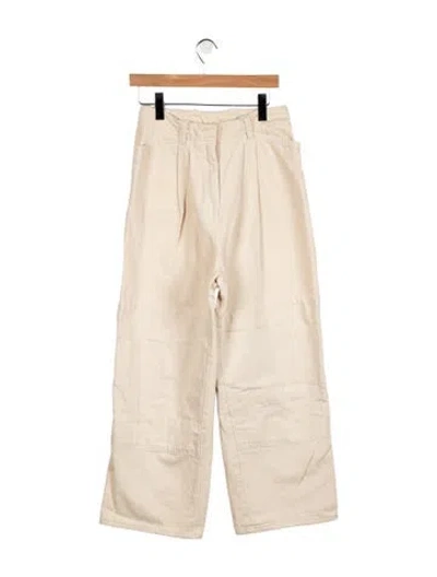 Pre-owned Lemaire High-rise Wide Leg Jeans In Neutrals