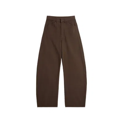 Lemaire High-waisted Curved Jeans In Brown
