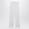 Lemaire High-waisted Straight-leg Jeans With Belt In White Denim In White