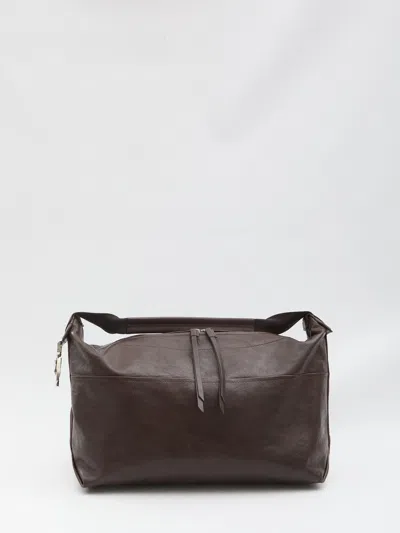 Lemaire Hobo Bag Berlingot In Leather In Brown