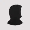 Lemaire Hood Hat Balaclava Design Knitted Ribbed In Black