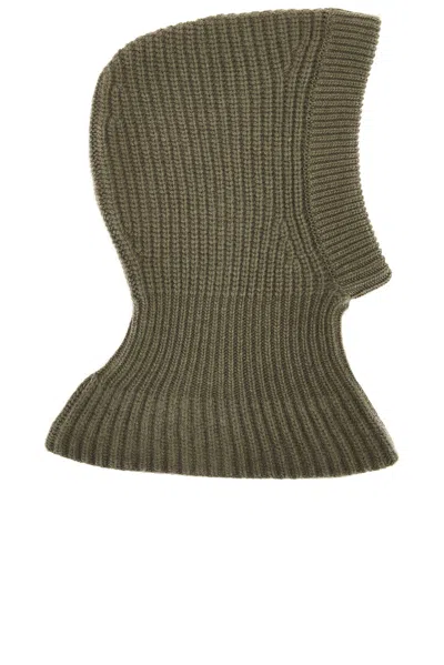Lemaire Hood Lambswool Beanie In Light Moss