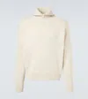 Lemaire Hooded Alpaca And Wool-blend Sweater In White