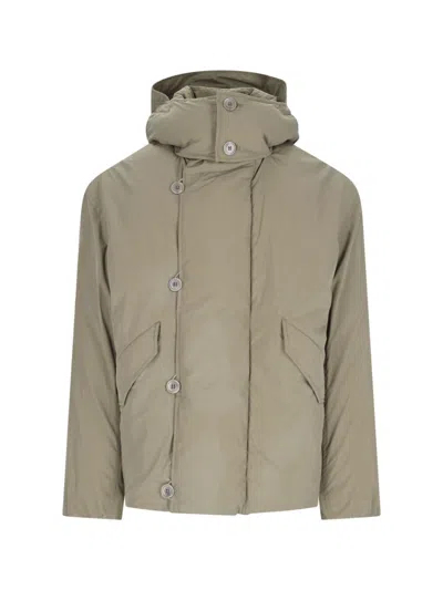 Lemaire Hooded Blouson In Green