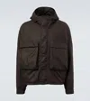 Lemaire Hooded Bomber Jacket In Brown