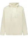 Lemaire Funnel Neck Long Sleeved Drawstring Sweatshirt In Neutral