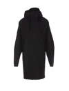 Lemaire Raincoat Jacket With High Neck And Hood In Black