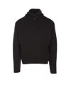 Lemaire Hooded Knit Sweater Featuring Button Detail In Black