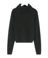 Lemaire Wool Hooded Sweatshirt In Brown