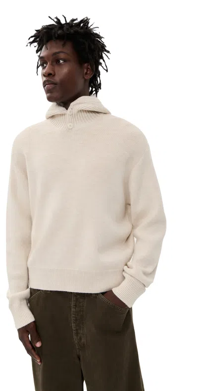 LEMAIRE HOODED SWEATER LIGHT CREAM