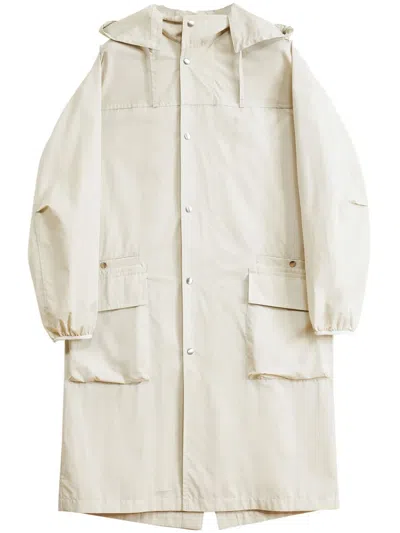 Lemaire Hooded Water-repellent Parka In Grey
