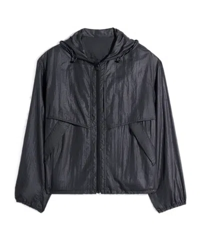 Lemaire Hooded Zip-up Windbreaker In Blue