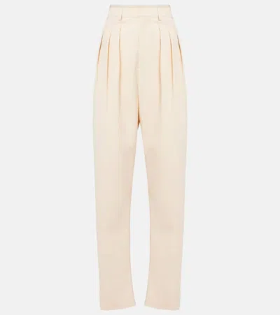 LEMAIRE WOOL-BLEND GABARDINE TAPERED PANTS