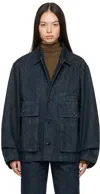 Lemaire Oversized-pocket Denim Jacket In Bl760 Denim Indigo