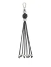 Lemaire Infinity Love-knot Beaded Keyring In Black