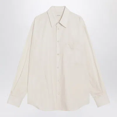 Lemaire Ivory Cotton And Silk Shirt Men In White