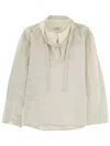Lemaire High-neck Drawstring Blouse In Pattern