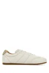 Lemaire Calf Leather Soft Runner Sneakers With Contrasting Heel Tab In White