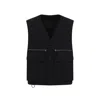 Lemaire Tailored Black Cotton Vest With V-neckline In Black
