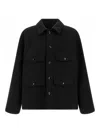 Lemaire Patch-pocket Buttoned Shirt Jacket In Black