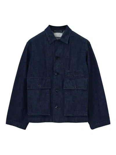 Lemaire Pocket-embellished Denim Jacket In Blue