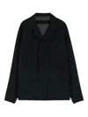 Lemaire Buttoned-cuff Pocket Overshirt In Black