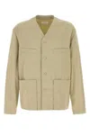 Lemaire Cotton Jacket With Long Sleeves And V Neck